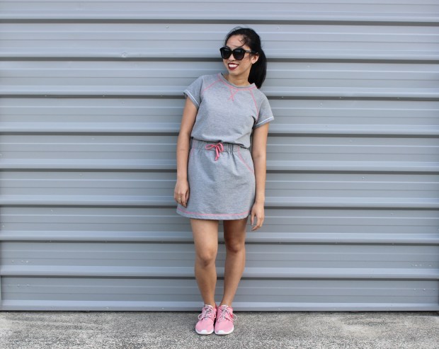 ootd outfit nike roshes pink