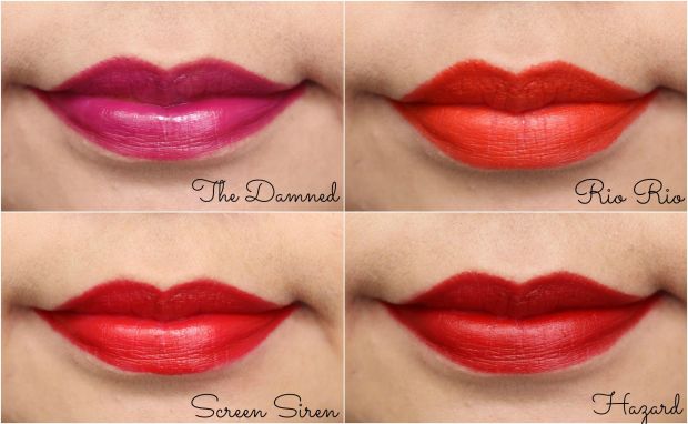 topshop lips swatches lipsticks