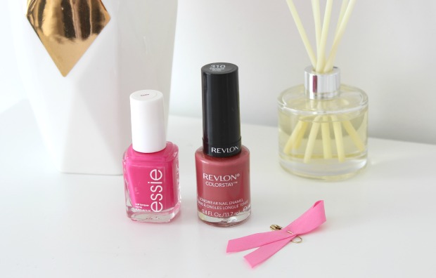 pink essie revlon nail polish