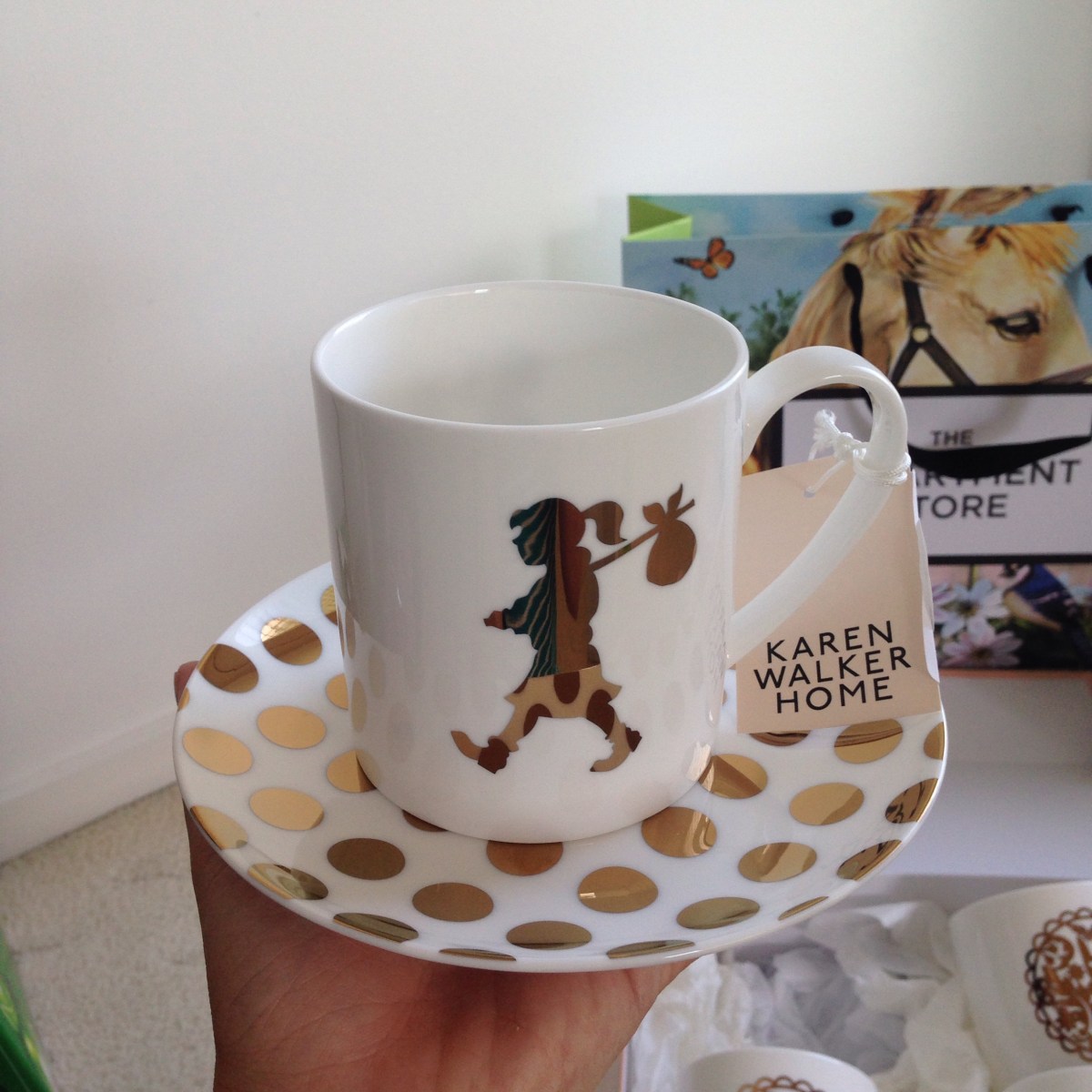 karen walker home mug saucer