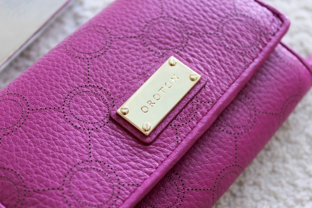 wallet oroton pink berry venice high fold