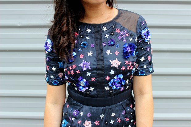 topshop beaded sequined dress ootd