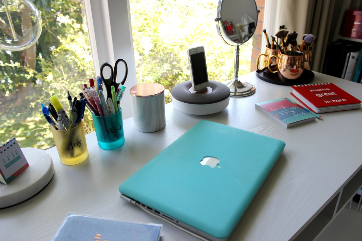 desk office space home style room decor