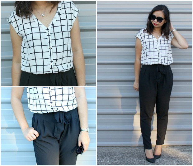 work style high waisted pants ootd outfit