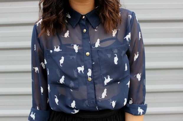 cat shirt outfit ootd cotton on