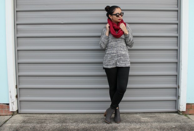 avoca rib loop scarf outfit