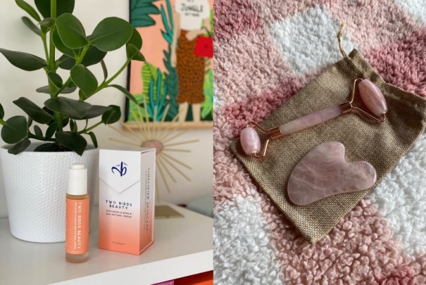 Two birds beauty and face roller gua sha